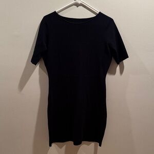 CH Carolina Herrera Navy Short Sleeve Dress Medium